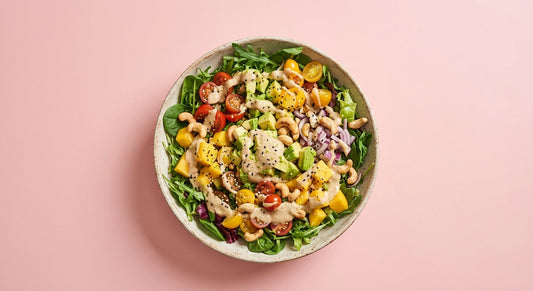 Ensalada tropical con crema de chufa IAIA FILO