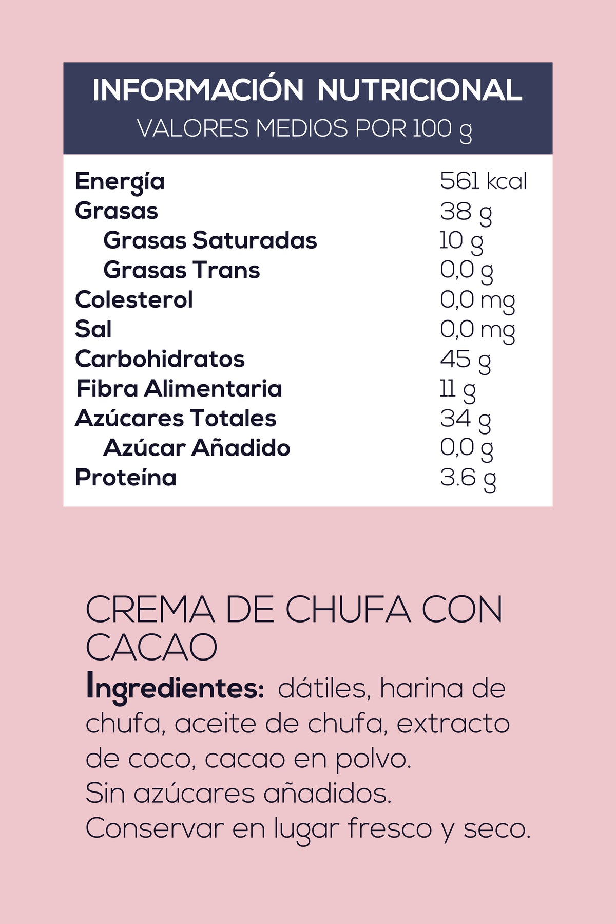 Crema de CHOCOCHUFA 250gr