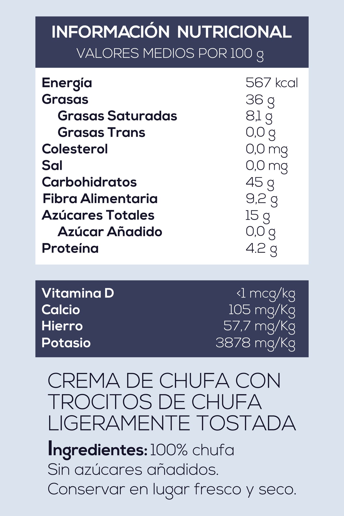 Crema de chufa CRUNCHY250 Gramos