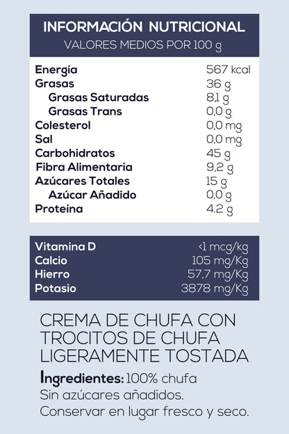 Crema de chufa CRUNCHY250 Gramos